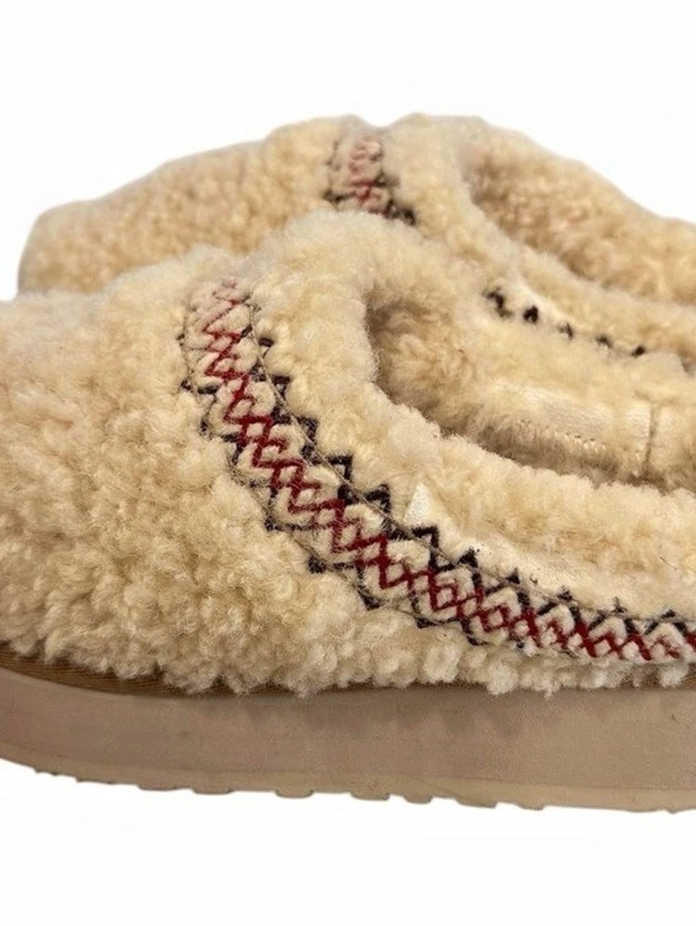 UGG Tazz Braid Natural Platform Slippers Women’s Size 8 US / 39 EU (S/N 1143976)